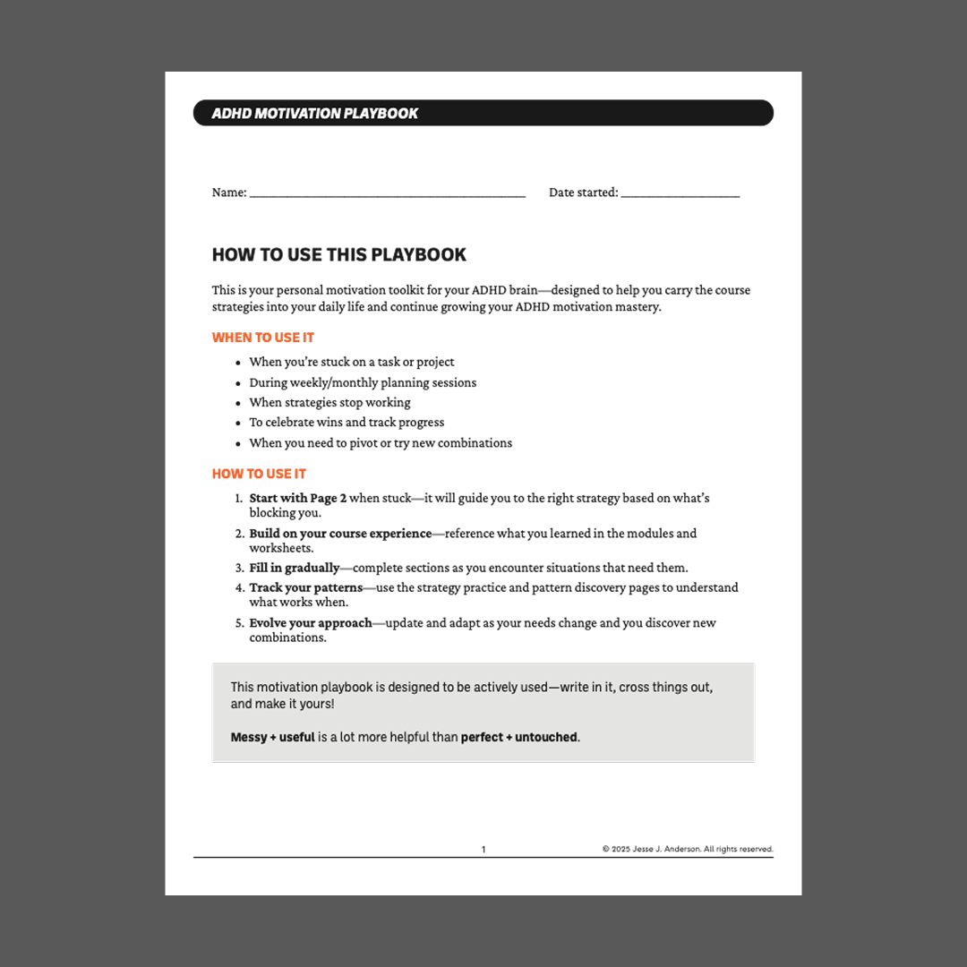 ADHD Motivation Mastery: Course and Marketing Website screenshot 8