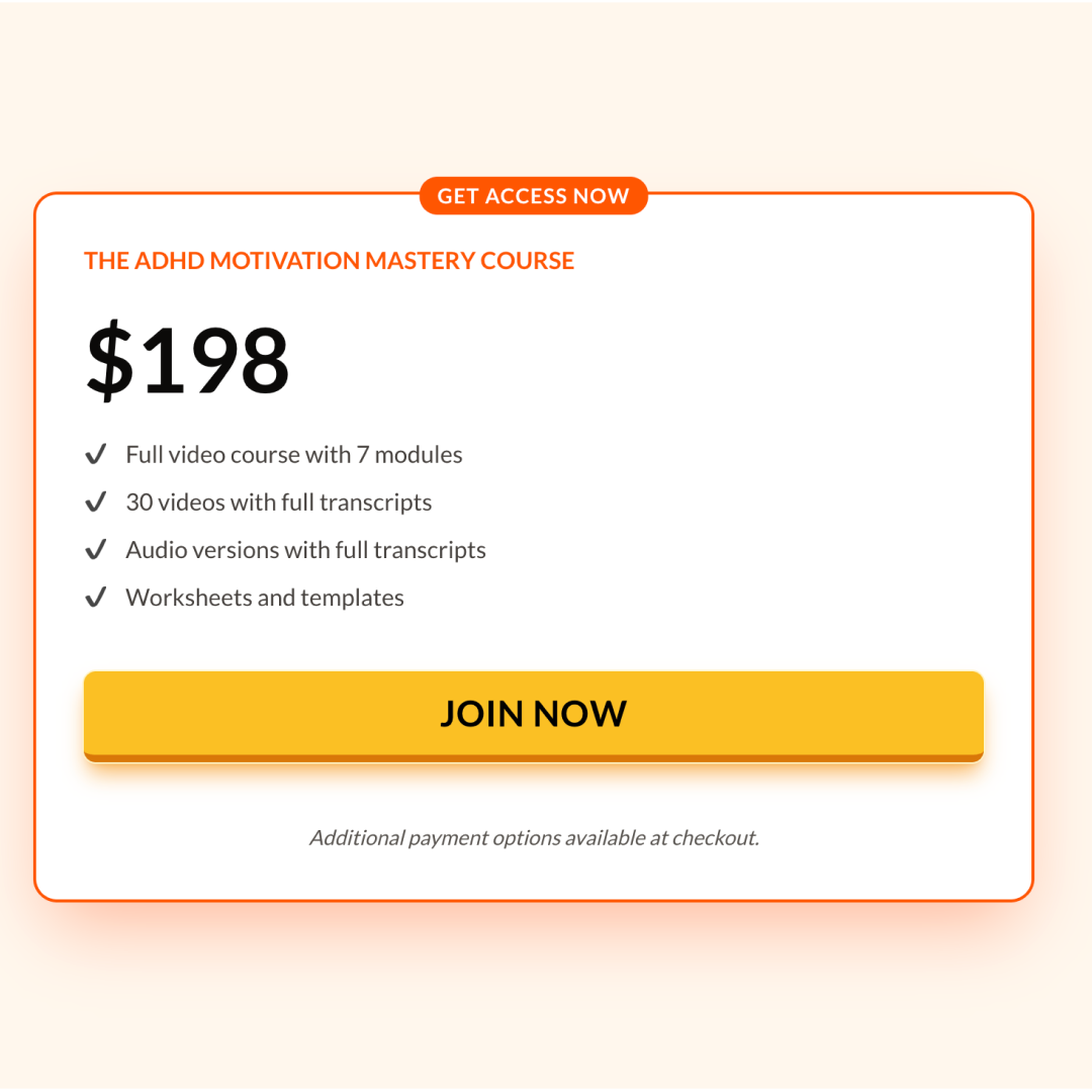 ADHD Motivation Mastery: Course and Marketing Website screenshot 3