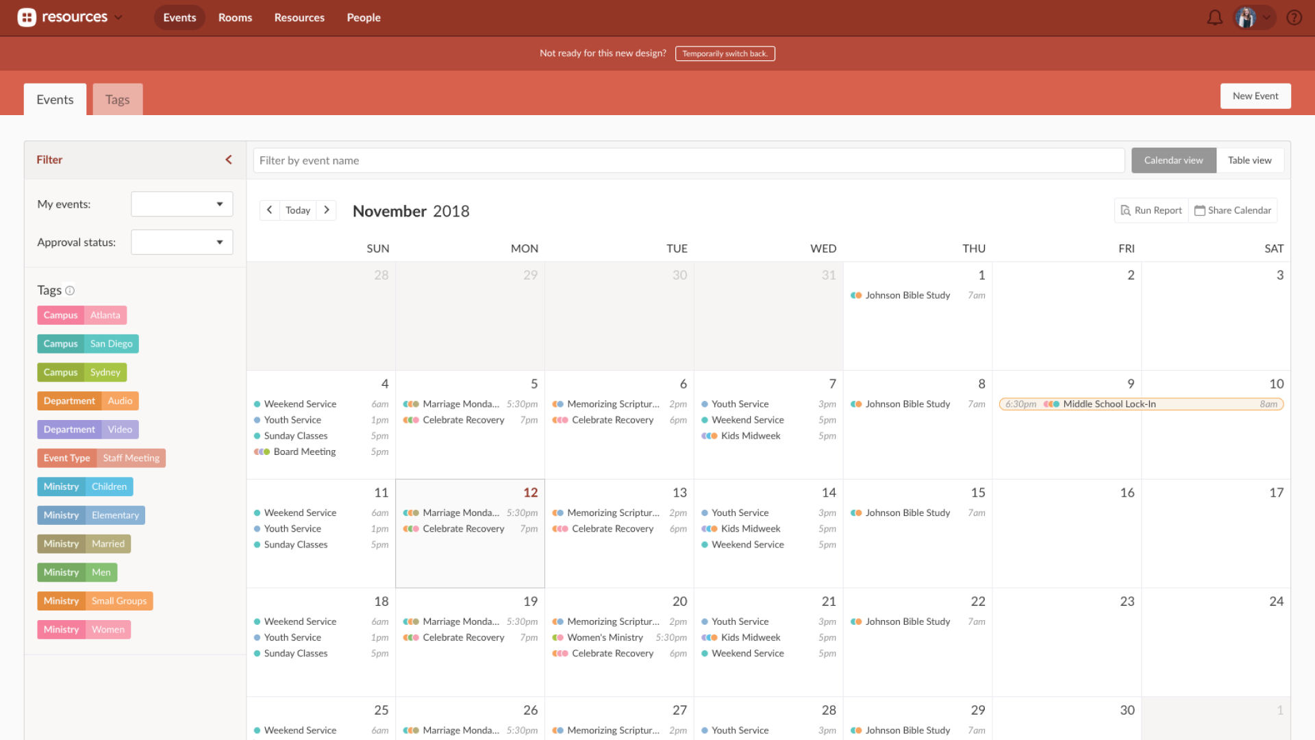 Planning Center Calendar screenshot 1