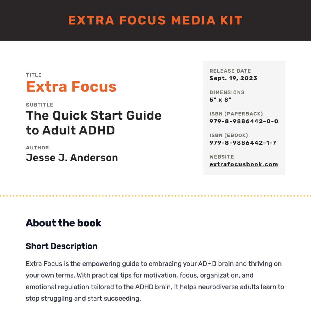 Extra Focus: Book and Marketing Website screenshot 5